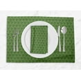 thumbnail image 1 of S4Sassy Green Flower Leaves Everyday Washable Placemats With Napkins Dining Table Decor, 1 of 3