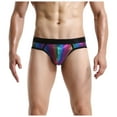 thumbnail image 5 of Mens Underwear Rainbow Men's Underpants Nylon Casual Large Size Breathable Low Waist Briefs, 5 of 9
