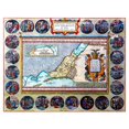 thumbnail image 3 of Ortelius 14x12 Black Modern Framed Museum Art Print Titled - Travels of Abraham Middle East - Ortelius 1570, 3 of 5