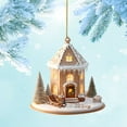 thumbnail image 6 of Christmas Gingerbread House Ornaments Resin Christmas Hanging Ornaments For Tree Holiday Party Home Decoration, 6 of 6
