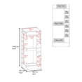 thumbnail image 6 of Wooden Cabinets, Wenge Corner Bar Cabinet with Wine Rack and Open Shelf, Wenge Living Room Cabinets,Particle Board Cabinets With Doors, Furniture Primary Living Space Cabinets, 6 of 6