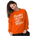 thumbnail image 3 of Fall Pumpkin Obsessed Jesus Blessed Women Plus Size Crewneck Sweatshirt Brisco Brands 4X, 3 of 5