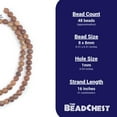 thumbnail image 4 of The Bead Chest Peach Round Druzy Agate Beads (8mm): Organic Gemstone Round Spherical Energy Stone Healing Power Crystal for Jewelry Bracelet Mala Necklace Making, 4 of 4