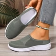 thumbnail image 4 of Women’s Breathable Knit Slip-On Walking Shoes, Breathable Lightweight Non Slip, Non Slip Work Sneakers Workout Outdoor Casual Shoes, 4 of 6