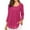 Hot Pink, variant on Olyvenn Women's 3/4 Sleeve Tops Elegant Dressy Sparkly Mesh Double Layers Tunic Shirt Casual Work Evening Party Blous Tops Hot Pink S