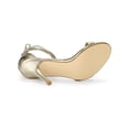 thumbnail image 5 of BLISSFUL STEP Lace Up Open Toe Stiletto Heeled Sandals for Women Gold 7.5, 5 of 7
