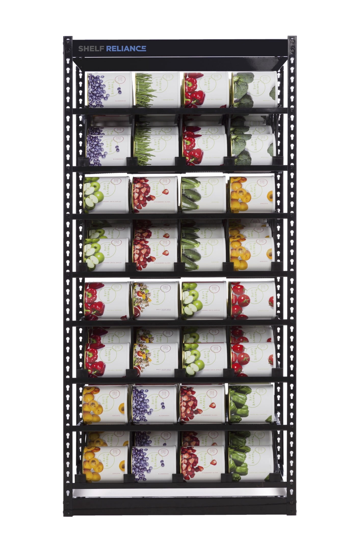 Shelf Reliance Pantry Organizer, 10 Can Food Storage Rotation System
