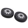 thumbnail image 4 of Metal Front Hub With Tires, Reliable High Strength Strong Metal Alloy Front Hub With Rubber Tires  For 1/14 RC Car For Trailer Tractor Black, 4 of 8