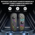 thumbnail image 5 of Wireless Controller for Nintendo Switch with Wrist Strap,Left and Right RGB Joypad Controllers Compatible with Switch/OLED/Lite,Support Dual Vibration/6-Axis Gyro/Motion Control/Wake-up(Lightning), 5 of 8