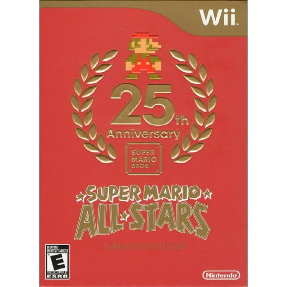 Restored Super Mario All-Stars Limited Edition 25th Anniversary Ed. (Nintendo Wii, 2010) Video Game (Refurbished)