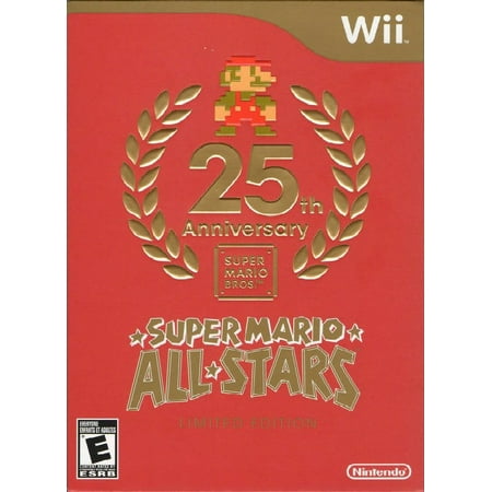 Restored Super Mario All-Stars Limited Edition 25th Anniversary Ed. (Nintendo Wii, 2010) Video Game (Refurbished)