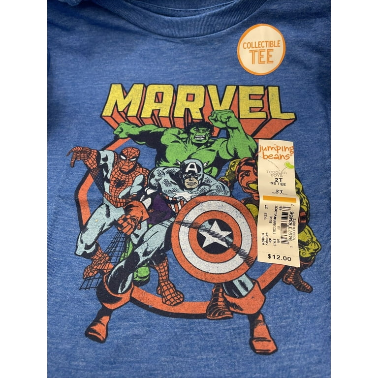 Marvel NWT Toddler 2T T Shirt Spider Man Iron Man Captain America
