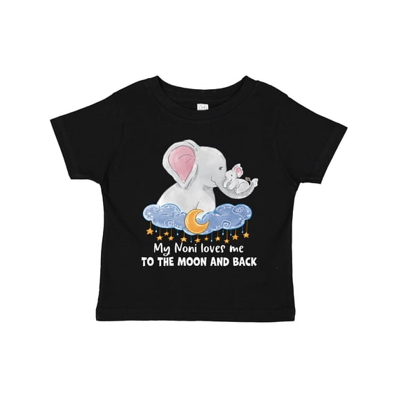 Inktastic My Noni Loves me to the Moon and Back Elephant Family Boys or Girls Toddler T-Shirt
