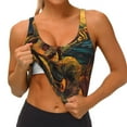 thumbnail image 3 of Lsque Soutien-Gorge de Sport Imprimé Tortue Nuit Étoilée pour Femmes, Compression, Évacuation de l'Humidité, Soutien-Gorge de Sport à Fort Impact pour Femmes, Soutien-Gorge de Sport TG, 3 of 8