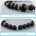thumbnail image 5 of WRITWAA 1Pack Chain Bracelet Natural Stone Round Comfortable to Wear Mens Jewelry for Men, 5 of 8