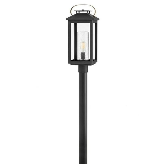 1 Light Medium Outdoor Low Voltage Post or Pier Mount Lantern-Black Finish-E26 Medium Lamp Base Type-Led Lamping Type Bailey Street Home