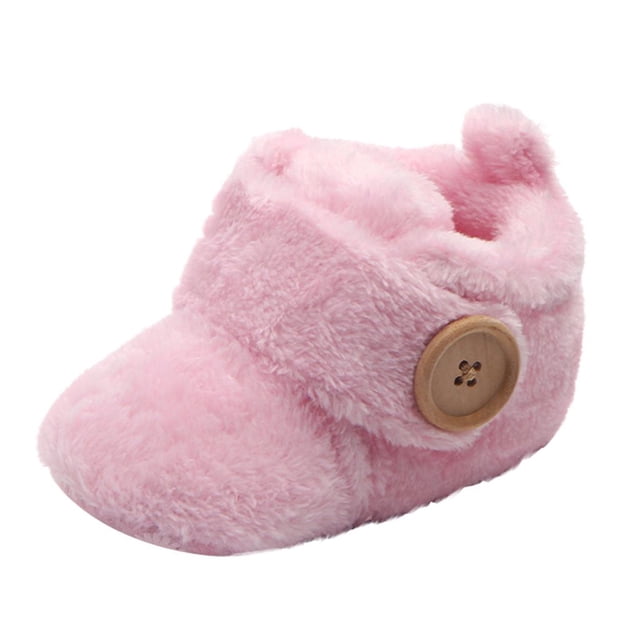 1 par de bonitos zapatos para bebés y niños, suela suave, cálidos, para antes de caminar en invierno. 9-15 meses
