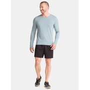 Athletic Works Mens and Big & Tall Mens Tri-Blend Tee with Long Sleeves, Sizes XS-4XLT
