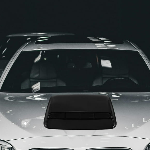 HAMPPLIES Sporty Car Hood Accessories Engine Protection Black ABS 1Pcs for Car Enthusiasts