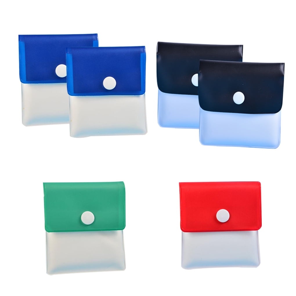 Fireproof PVC-Odor Free-Portable Compact 6 pcs Pocket Ashtray Pouch Assorted Color