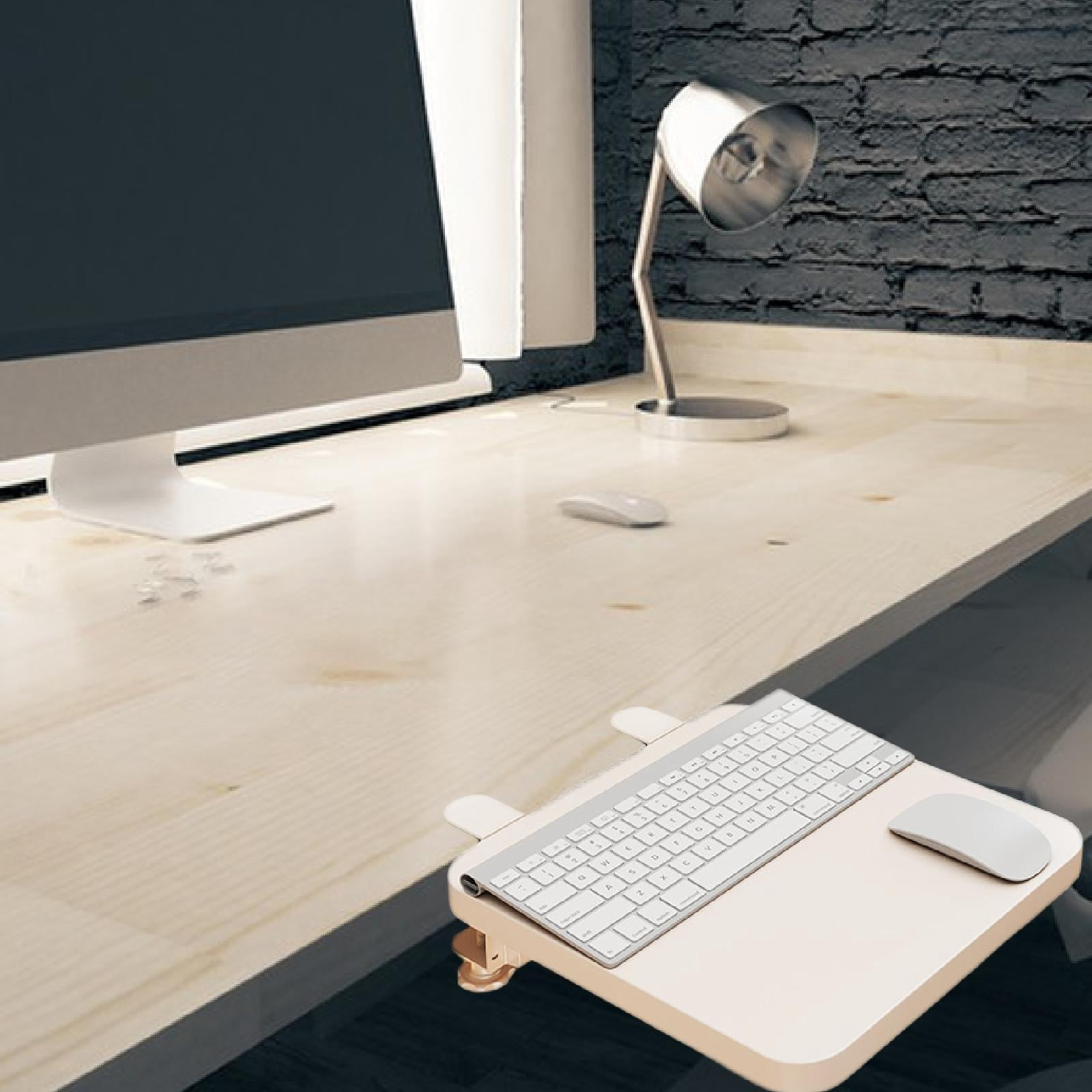 CoudarTitie Desk Extender Tray Foldable Multifunctional Men Women Portable Keyboard Tray White