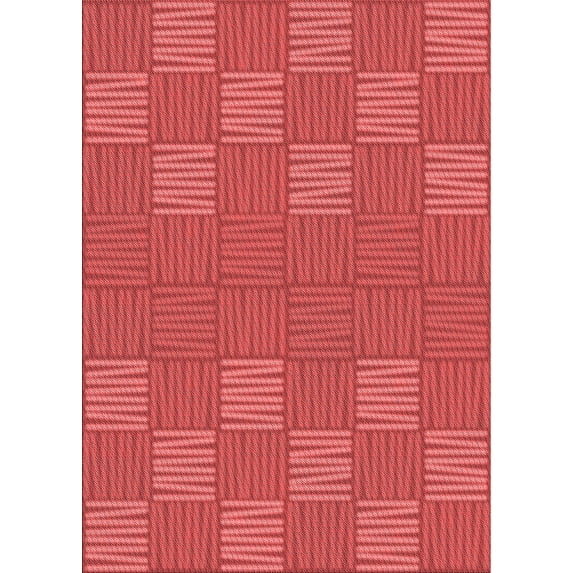Ahgly Company Machine Washable Indoor Rectangle Transitional Red Area Rugs, 4' x 6'