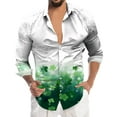 thumbnail image 2 of ZZHZGZ Fourth of July Mens Denim Shirts Long Sleeve Male St. Patricks's Day Long Sleeve Shirt Autumn Casual 3D Printing Hawaii Long Sleeve Shirts Tops 4Th of July Mens T Shirts Graphic S, 2 of 4
