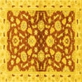 thumbnail image 1 of Ahgly Company Indoor Square Oriental Yellow Traditional Area Rugs, 6' Square, 1 of 4