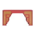 thumbnail image 2 of TOV Furniture Suzie Coral Pink & Rattan Desk, 2 of 11