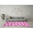 thumbnail image 3 of Ahgly Company Indoor Square Abstract Pink Modern Area Rugs, 5' Square, 3 of 4