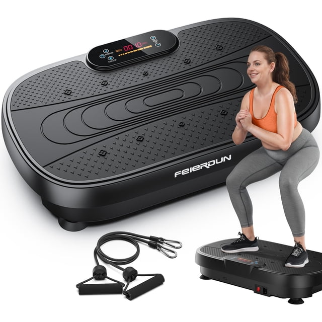 Máquina de Ejercicio FEIERDUN Plataforma Vibratoria con Control Remoto y Bandas