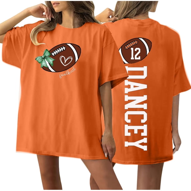 Tops Cortos para las Mujeres, Doble Cara Impreso Cuello Redondo Gota Hombro Camiseta, Top Estirable Casual