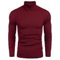 thumbnail image 5 of nine bull Mens Slim Fit Turtleneck Sweater Long Sleeve Basic Pullover Top Casual Knitted Sweater, 5 of 6