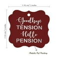 thumbnail image 7 of Inkdotpot Pack Of 100 Good Bye Tension Hello Pension Retirement Paper Tags DIY Craft Bracket Shape Real Silver Foil Hang Tags, 7 of 7