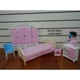 thumbnail image 6 of Gloria Bedroom & Wardrobe Set Dollhouse Furniture with Dressing Table, 6 of 7