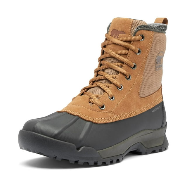 Bota Sorel Buxton Lite impermeable para hombre, color negro y alce, 10 unidades