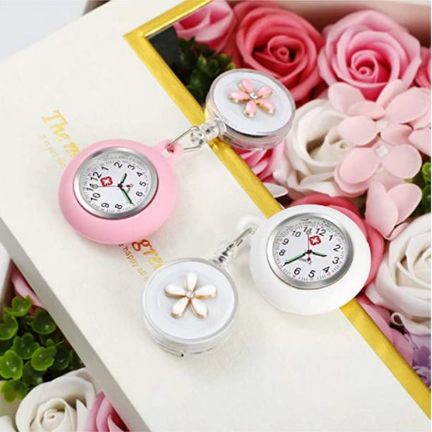 Reloj con broche de enfermera reloj colgante para mujer de 2 piezas relojes de bolsillo de cuarzo regalo para medicos y enfermeras LingWen 8390614643062 Walmart en linea