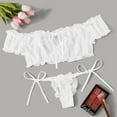 thumbnail image 6 of Everyday Bras for Women Boxe4 Briefs Briefs Underwear Pack Breathable Underwear Men Try Underwear Lace Robes for Women Set plus Size Lace Camisole Set Floral Lace Garter Lingerie Set with White M, 6 of 6