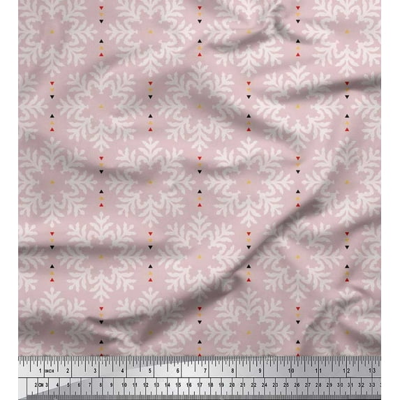 Soimoi Rayon Crepe Fabric Artistic Floral Night Wear Fabric Prints by Yard 46 Inch Wide