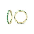 thumbnail image 3 of 3/4 Carat (Ctw) Lab-Created Emerald Eternity Band Ring in 10K Yellow Gold for Women, 3 of 6
