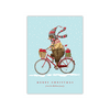 Personalized Holiday Card - Biking Bear - 5 x 7 Flat