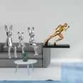 thumbnail image 2 of Figura De Conejo Corredor Familiar, Escultura De Arte Abstracto Moderno, Adorno De Mesa Para Centro De Mesa, Estantería, Decoración De Entrada, 2 of 8