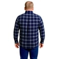thumbnail image 2 of Big Kong camisa cuadros marino lila tallas grandes hombre manga larga, 2 of 5