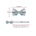 thumbnail image 3 of Corbatas de moño sólido preatadas para hombres INSPIRE CHIC para bodas elegantes, tamaño único, gris, 3 of 4
