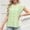 Light green, variant on Summer Boho Knitwear Top For Women Cap Sleeve Crewneck Crochet Pattern Lightweight Airy Casual Pullover