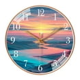 thumbnail image 2 of Gnmfd Wall Clock Silent Non-Ticking Battery Operated 8 Inch Quartz Decorative School Office Home Kitchen Bedroom Easy Read Modern Arabic Numerals Timepiece Living Room Decor, 2 of 8
