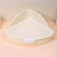 thumbnail image 2 of ievspot Small Pet Toilet High Fence, Hollow Platform,Rabbit Litter Pan Animal Potty Trainer Bunnies Corner Toilet Box,Ferret Hamster Dragon Cat Guinea, 2 of 8