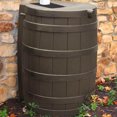 thumbnail image 3 of Good Ideas Rain Wizard 40 Gal Capacity Plastic Rain Barrel, Oak (2 Pack), 3 of 4