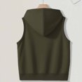 thumbnail image 7 of Wuztai Women's Zip Hooded Vest Sleeveless Casual Loose Solid Soft Lightweight Cardigan Jacket 4XL, 7 of 7