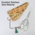 thumbnail image 3 of Vintage Design Ergonomic Embroidery Scissors Soft Handle Stainless Steel Sewing Craft Shears, Multifunctional Cutting Tool for Needlework, Crochet, Crafting, 3 of 7